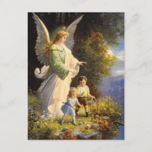 Vintage Guardian Angel Postcard 