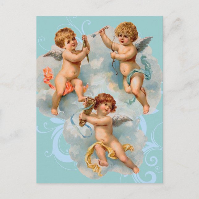Vintage Guardian Angel Postcard (Front)