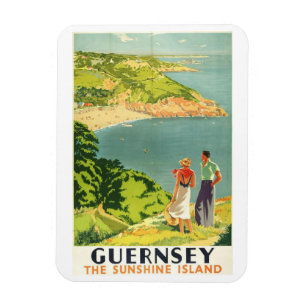 Vintage Guernsey Travel Poster Magnet