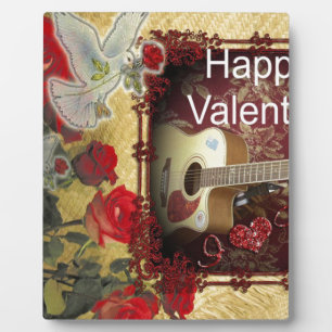 Vintage Guitar: African Brown Beauty Valentine Day Plaque