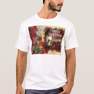 Vintage Guitar: African Brown Beauty Valentine Day T-Shirt