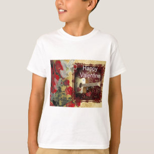 Vintage Guitar: African Brown Beauty Valentine Day T-Shirt