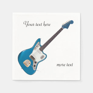 Vintage Guitar Band Musician Napkin