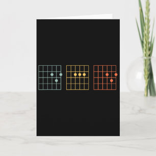 Vintage Guitar Best Dad Ever Dad Chord Music Fathe Card