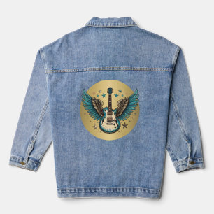 Vintage Guitar Denim Jacket