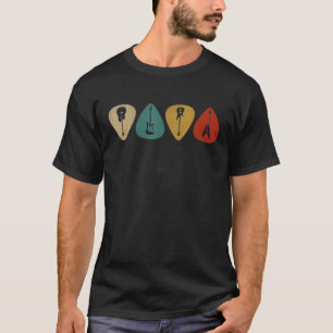 Vintage Guitar For Men Women For Guitarist Retro T-Shirt