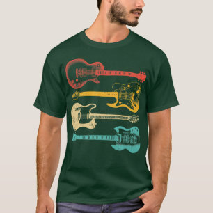 Vintage Guitar Gift For Men Women Music Band Guita T-Shirt