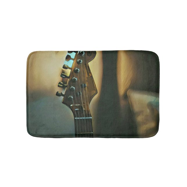 Vintage guitar gifts bath mat (Front)