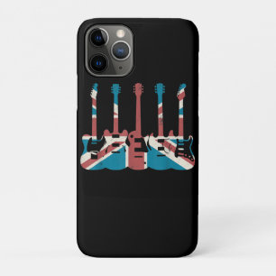 Vintage Guitar Great Britain Flag - Guitar Player Case-Mate iPhone Case