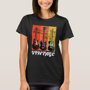 Vintage Guitar Music Musician Guitarist Men Women T-Shirt