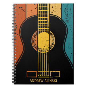 Vintage guitar personalized  notebook