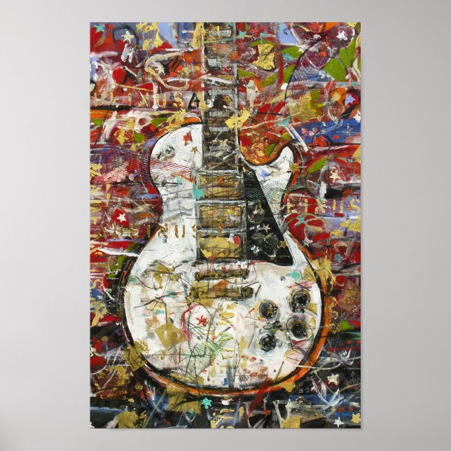 Vintage guitar - poster (Front)