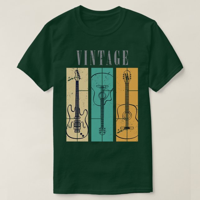 Vintage Guitar T-Shirt (Design Front)