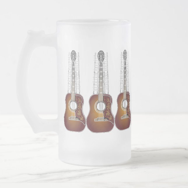 Vintage Guitar with Sheet Music - Mug (Left)