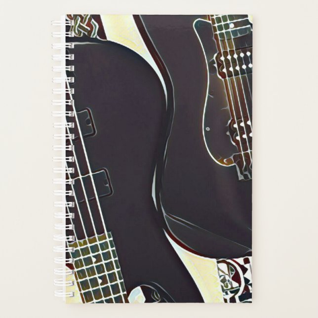 Vintage guitarist birthday gift planner (Front)