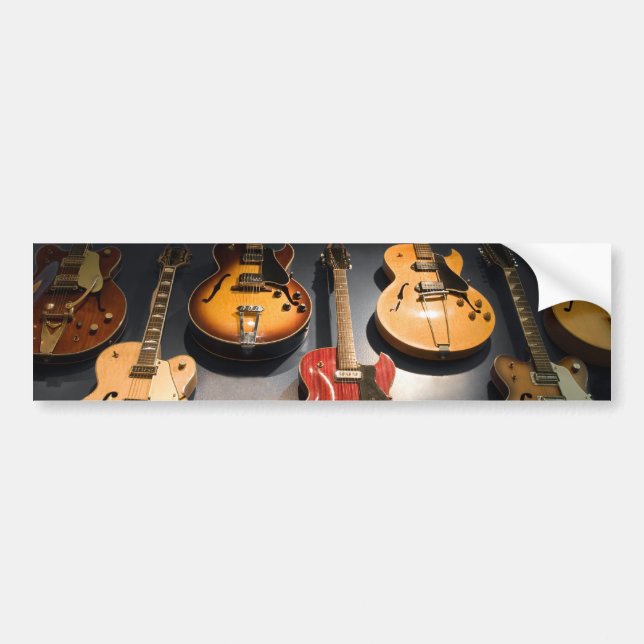 Vintage Guitars Bumper Sticker (Front)