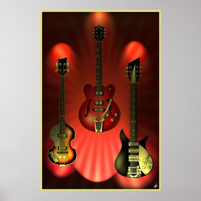 Vintage Guitars Poster (Front)