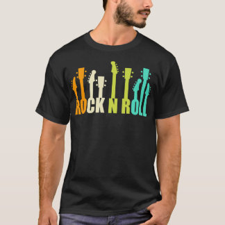 Vintage guitars saying Rock and Roll Rock music Gu T-Shirt