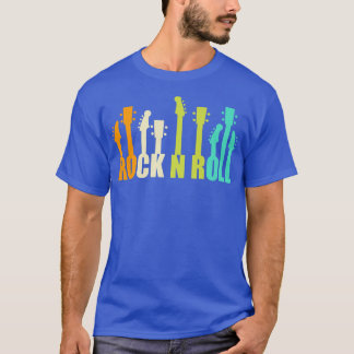 Vintage guitars saying Rock and Roll Rock music Gu T-Shirt