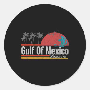 Vintage Gulf Of Mexico Est.1772 Graphic Classic Round Sticker