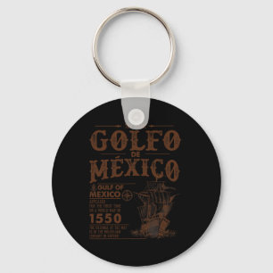 Vintage Gulf Of Mexico Map Name Origin Since 1550 Key Ring