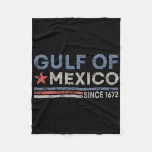 Vintage Gulf Of Mexico Since 1672 - Gulf Of Mexico Fleece Blanket