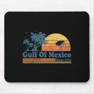 Vintage Gulf Of Mexico Since 1672 Retro Beach Suns Mouse Pad