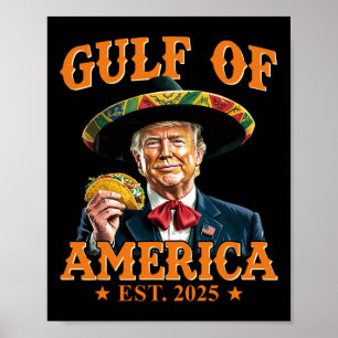 Vintage Gulf Of Us America Est 2025 Funny Trump  Poster