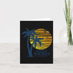 Vintage Gulf Shores Alabama Souvenir Beach Sunset Card