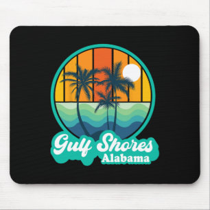 Vintage Gulf Shores Alabama Summer Vacation Beach Mouse Pad