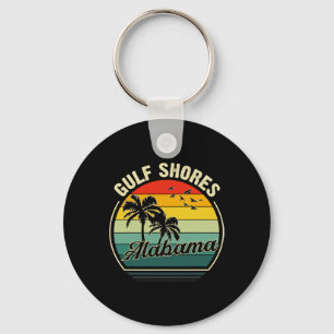 Vintage Gulf Shores Beach Alabama Summer Sunset Pa Key Ring