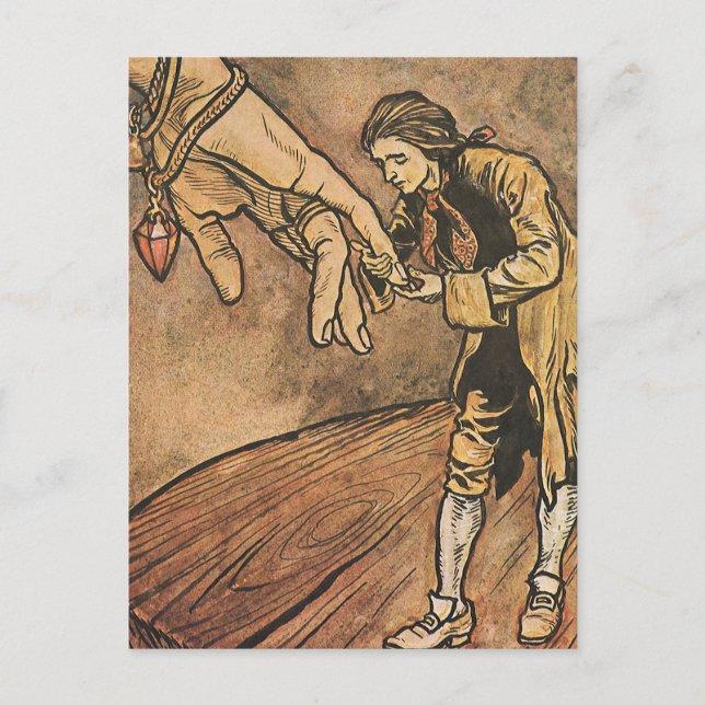 Vintage Gulliver's Travels by Arthur Rackham Postcard (Front)