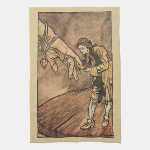 Vintage Gulliver's Travels by Arthur Rackham Tea Towel