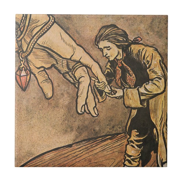 Vintage Gulliver's Travels by Arthur Rackham Tile (Front)