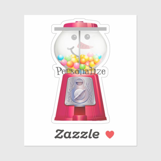 Vintage Gumball machine snowman snow globe  (Sheet)