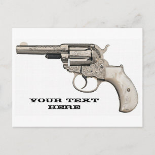 Vintage Gun Shoot A Message Off Postcard