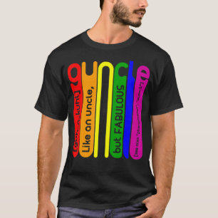 Vintage Guncle Definition Proud Gay Uncle Lgbtq P T-Shirt