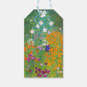 Vintage Gustav Klimt Cottage Garden Flower Art Gift Tags