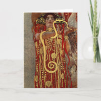 Vintage Gustav Klimt Hygieia Medicine Art Nouveau
