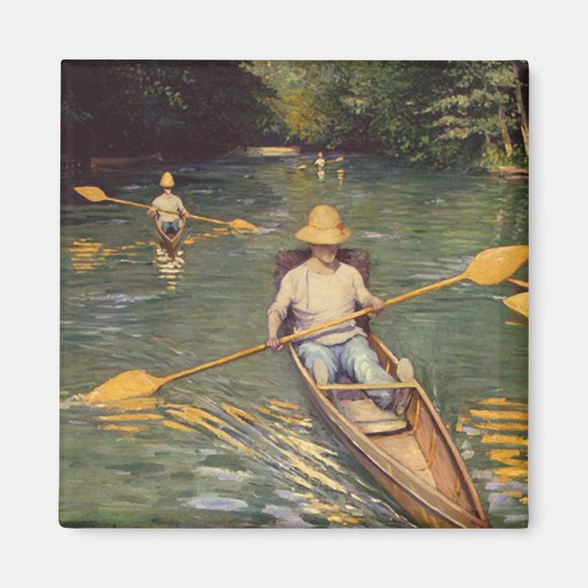 Vintage Gustave Caillebotte Skiffs on the Yerres Magnet (Front)