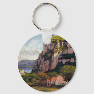 Vintage Gustave Courbet The Rock of Hautepierre Key Ring