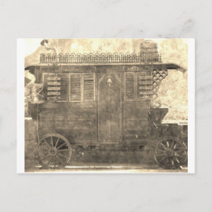 Vintage Gypsy Wagon Postcard