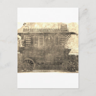 Vintage Gypsy Wagon Postcard