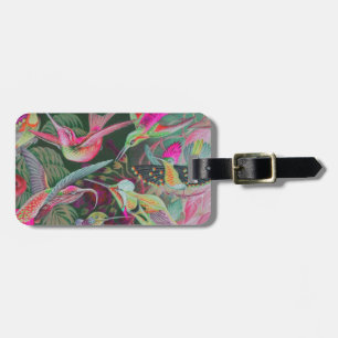 Vintage Haeckel Hummingbirds Luggage Tag