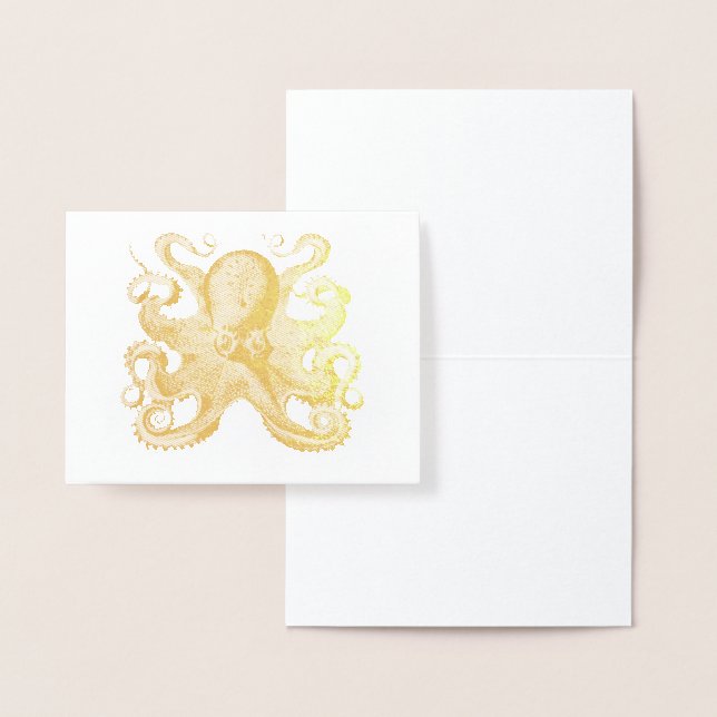 Vintage Haeckel Octopus Foil Card (Display)