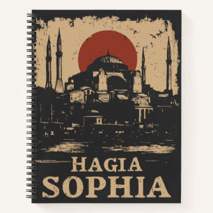 Vintage Hagia Sophia Istanbul Landmark Art Notebook