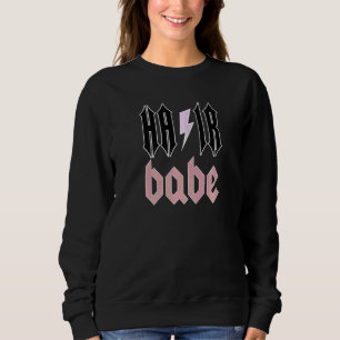 Vintage Hair Babe Hair Hairstylist Hairdresser For Sweatshirt