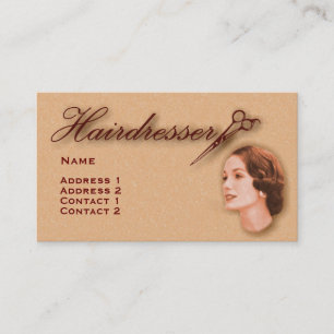 Vintage Hairdressers Profile Business Card #29