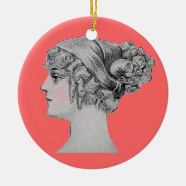 Vintage Hairstyle Ornament (Front)