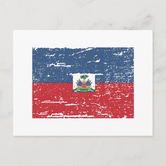Vintage Haiti Flag Postcard (Front)